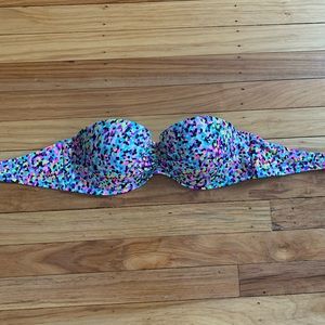VS 36 B push up strapless multi colored bikini top